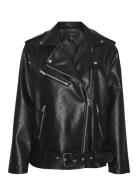 Vmramon Paula Coated Jacket Noos Læderjakke Skindjakke Black Vero Moda