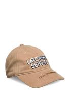 Late Night Service Dad Cap Accessories Headwear Caps Brown Les Deux