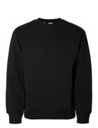 Slhreg-Dan Sweat Crew Neck Tops Sweatshirts & Hoodies Sweatshirts Blac...