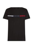 Hilfiger Chest Insert Tee Tops T-Kortærmet Skjorte Black Tommy Hilfige...