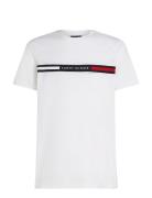 Hilfiger Chest Insert Tee Tops T-Kortærmet Skjorte White Tommy Hilfige...