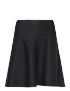 Als Short Knit Skirt Knælang Nederdel Black NORR