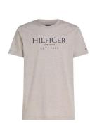 Big Hilfiger Tee Tops T-Kortærmet Skjorte Beige Tommy Hilfiger