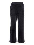 Sensual Velour Wide Leg Trousers Bottoms Sweatpants Black Triumph