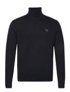 Roll Neck Jumper Tops Knitwear Turtlenecks Navy Fred Perry