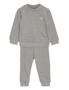 Hmlsanto Crewsuit Sport Sweatsuits Grey Hummel