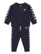 Hmlbille Tracksuit Sport Tracksuits Blue Hummel