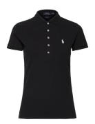 Slim Fit Stretch Polo Shirt Tops T-shirts & Tops Polos Black Polo Ralp...