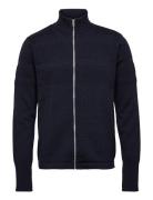 Wool Klemens Zip Knit Fav Tops Knitwear Full Zip Jumpers Navy Mads Nør...