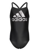 Big Logo Suit Sport Swimsuits Black Adidas Performance