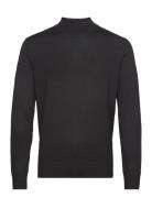 Slhtown Merino Coolmax Knit Mock B Noos Tops Knitwear Turtlenecks Blac...