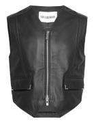 Leather Cargo Vest Designers Vests Black HAN Kjøbenhavn