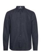 S-Liam-S-Bd-C1-242 Tops Shirts Linen Shirts Blue BOSS