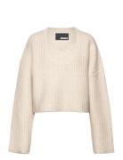 Cable Knit Crop Sweater Designers Knitwear Jumpers Cream ROTATE Birger...