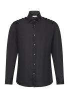 Regular-Fit 100% Linen Shirt Tops Shirts Linen Shirts Black Mango