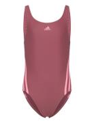 Adidas 3 Stripes Swimsuit Sport Swimsuits Pink Adidas Sportswear