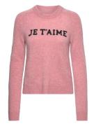 Lili Ws Je T Aime Designers Knitwear Jumpers Pink Zadig & Voltaire