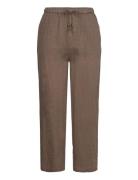 100% Linen Trousers Bottoms Trousers Linen Trousers Brown Mango