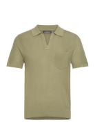 Ben Open Collar Polo Designers Knitwear Short Sleeve Knitted Polos Kha...