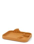 Peekaboo Compartment Plate Deer Friends Mustard Home Meal Time Plates ...