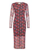 Binnamd Print Dress Knælang Kjole Multi/patterned Modström