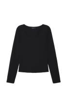 Nlfnove Ls Deep O-Neck Short Top Noos Tops T-shirts Long-sleeved T-Skj...