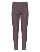 Nkfvivian Glitter Legging Bottoms Leggings Purple Name It