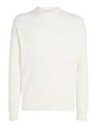 Linear Sweater Tops Knitwear Round Necks White Calvin Klein Jeans