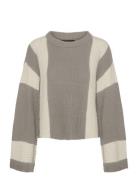 Vmgigi Ls O-Neck Pullover Lcs Rep Tops Knitwear Jumpers Beige Vero Mod...