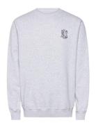 Handwritten Crewneck Tops Sweatshirts & Hoodies Sweatshirts Grey BLS H...