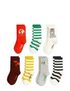 Mini Rodini Society 7-Pack Socks Sokker Strømper Multi/patterned Mini ...