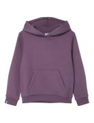 Nkfmalou Ls Sweat Wh Bru Noos Tops Sweatshirts & Hoodies Hoodies Purpl...