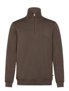 Makade Tops Knitwear Half Zip Jumpers Brown Matinique