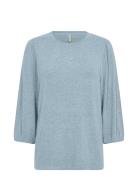 Sc-Biara Tops Blouses Long-sleeved Blue Soyaconcept