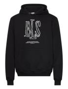 Handwritten Capital Hoodie Tops Sweatshirts & Hoodies Hoodies Black BL...