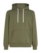 Essential Fleece Hoody Tops Sweatshirts & Hoodies Hoodies Green Tommy ...