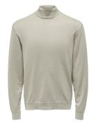 Onswyler Life Roll Neck Knit Tops Knitwear Turtlenecks Cream ONLY & SO...