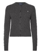 Cable-Knit Wool-Cashmere Cardigan Tops Knitwear Cardigans Grey Polo Ra...