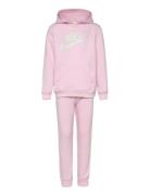 Ee-Fleece/Terry Set Sets Tracksuits Pink Nike