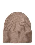 Fold Rib Cap Accessories Headwear Beanies Beige Davida Cashmere