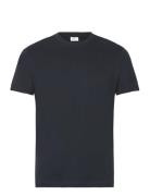 Slim-Fit Cotton T-Shirt Tops T-Kortærmet Skjorte Navy Mango