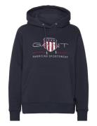 Archive Shield Hoodie Tops Sweatshirts & Hoodies Hoodies Navy GANT