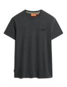 Vintage Logo Emb Tee Tops T-Kortærmet Skjorte Black Superdry