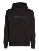 Raised Line Logo Hoodie Tops Sweatshirts & Hoodies Hoodies Black Calvi...