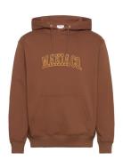 Nord Hooded Sweatshirt Tops Sweatshirts & Hoodies Hoodies Brown Makia