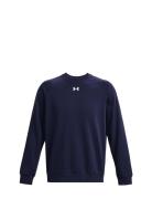 Ua Rival Fleece Crew Sport Sweatshirts & Hoodies Sweatshirts Navy Unde...