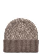 Monogram Fold Turn Up Beanie Accessories Headwear Beanies Brown Calvin...