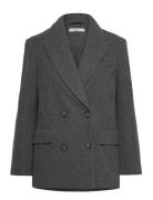 Tailored Jacket Uldjakke Jakke Grey Gina Tricot