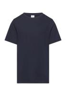 T Shirt Regular Solid Tops T-Kortærmet Skjorte Navy Lindex