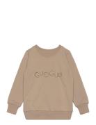 Logo Sweatshirt Tops Sweatshirts & Hoodies Sweatshirts Beige Gugguu